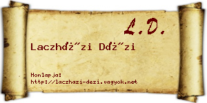 Laczházi Dézi névjegykártya